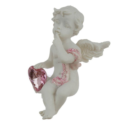 Kerub med rosa hjärta - figurin