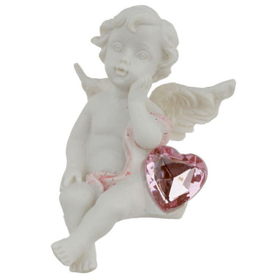 Kerub med rosa hjärta - figurin