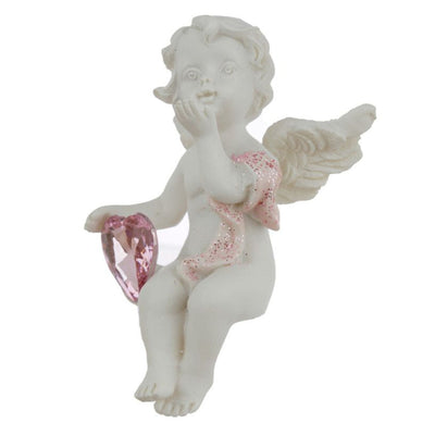 Kerub med rosa hjärta - figurin