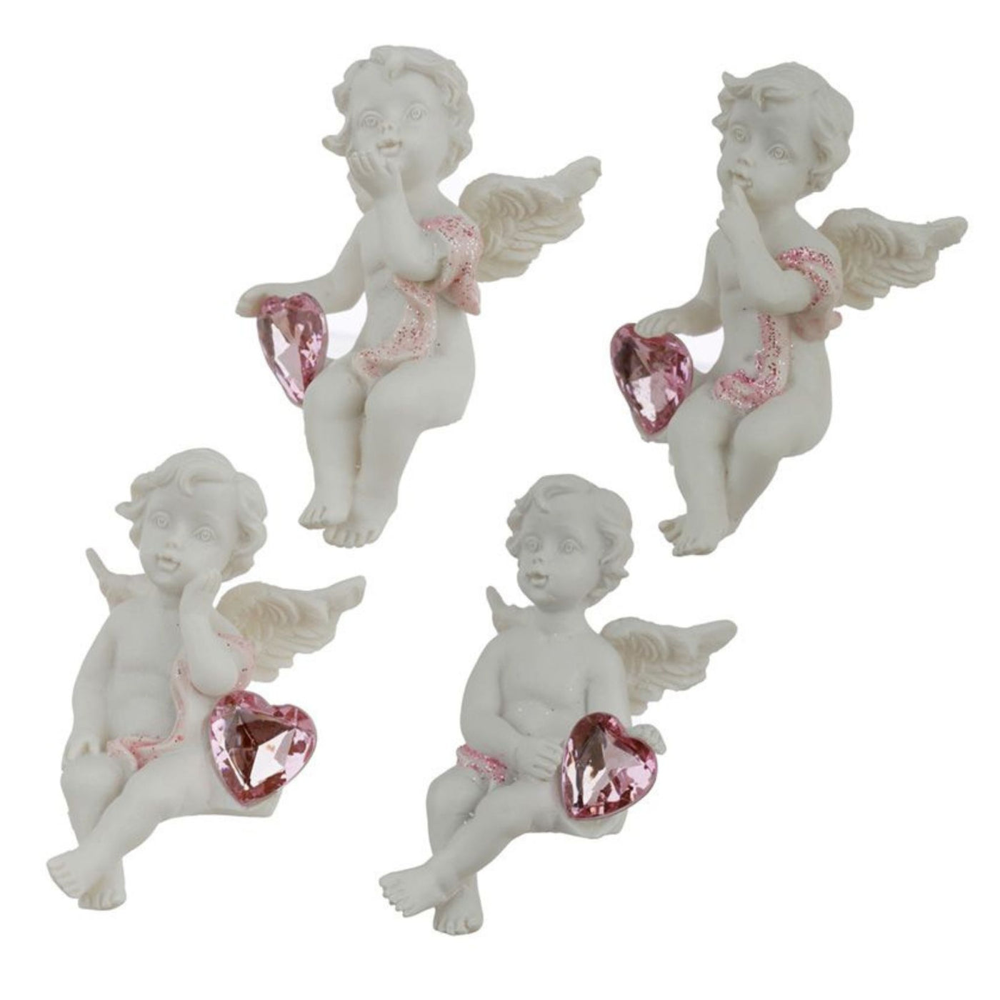 Kerub med rosa hjärta - figurin