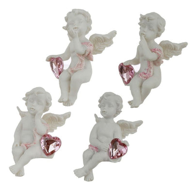 Kerub med rosa hjärta - figurin