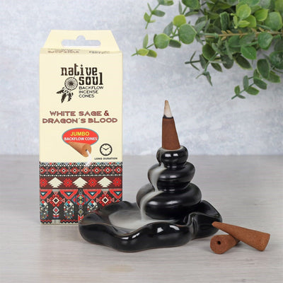 Backflow rökelsekoner - White sage Vit salvia / palo santo - Native Soul (kopia)