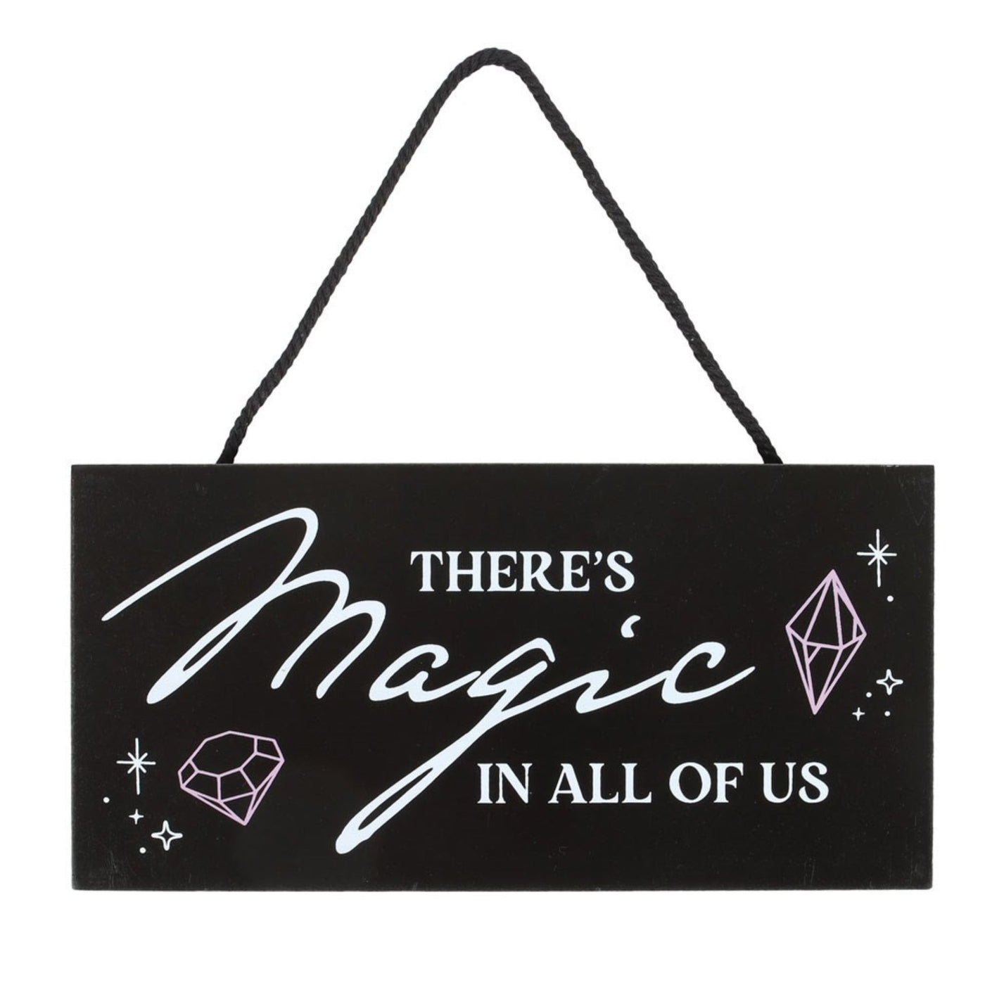 Skylt av trä - There's magic in all of us