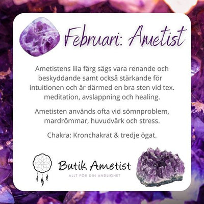 Armband - Ametist runda pärlor 4mm