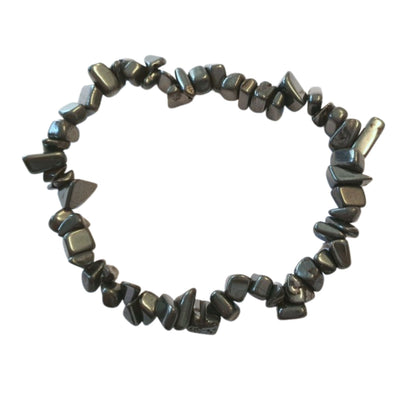 Armband stenchips - Hematit
