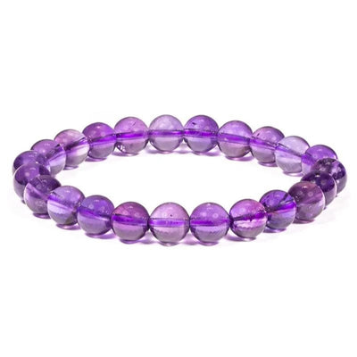 Armband av ametist runda pärlor