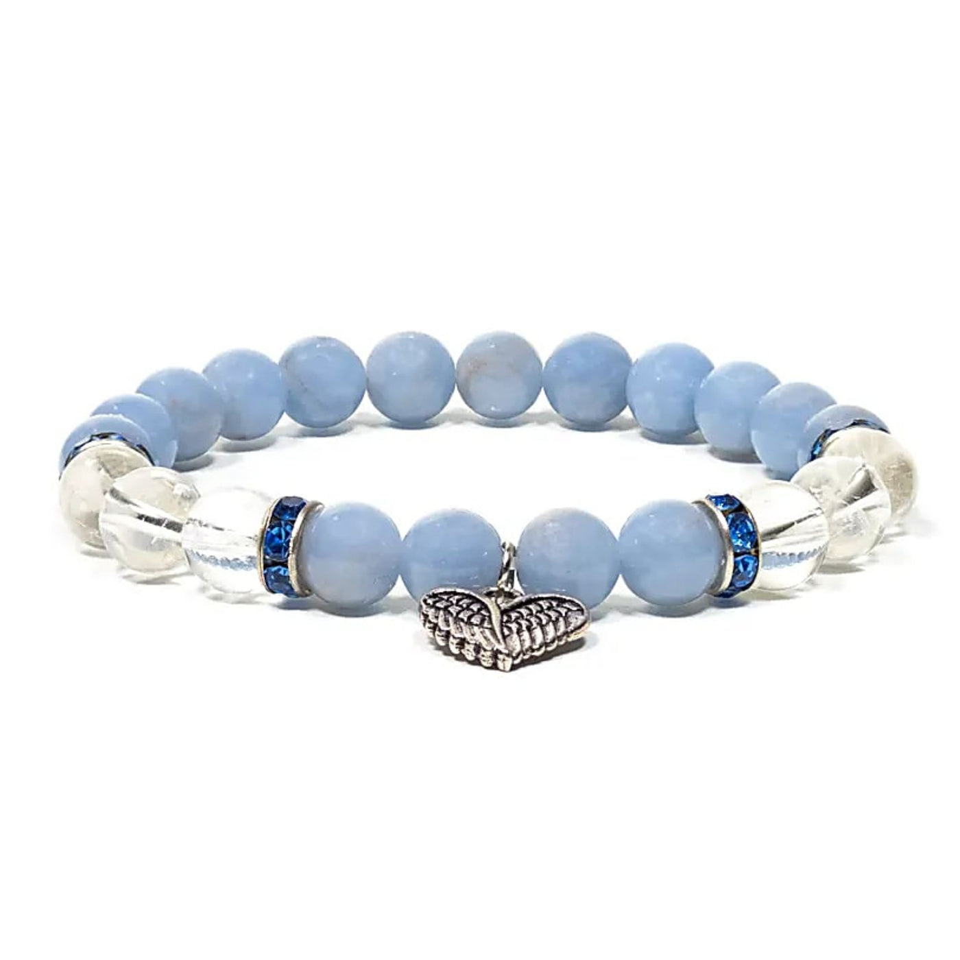 Armband angelit / bergskristall