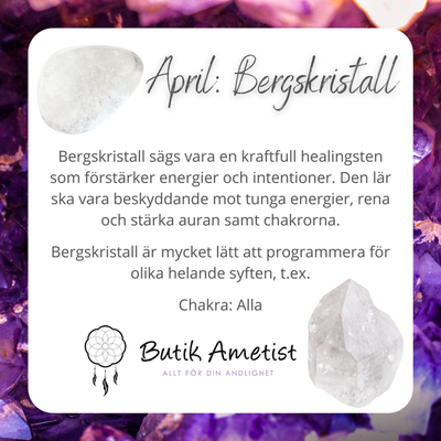 Armband stenchips - Bergskristall