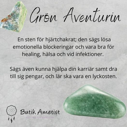 Grön aventurin - rå