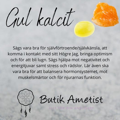 Gul kalcit - rå