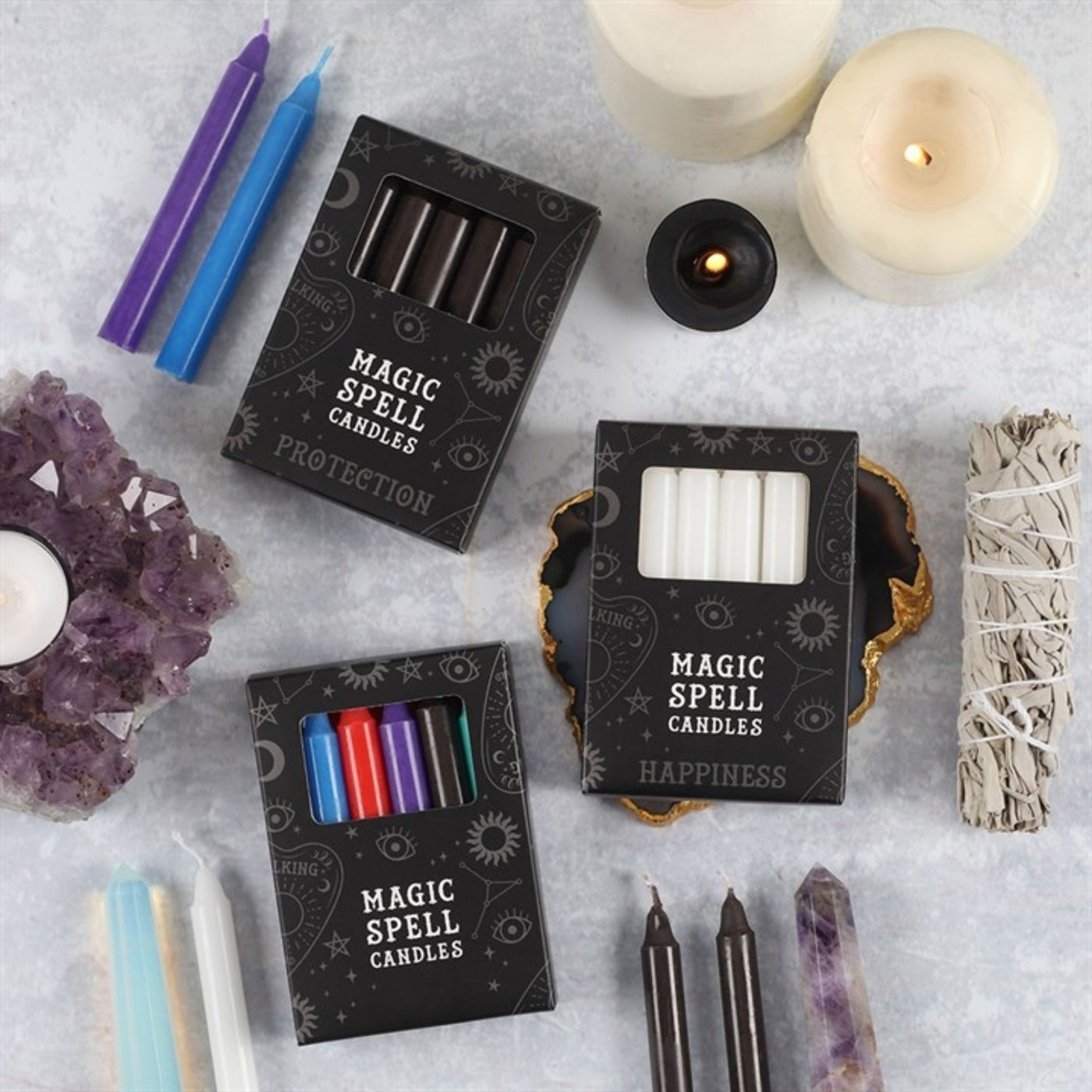 Magic Spell Candles 12pack ljus i mixade färger