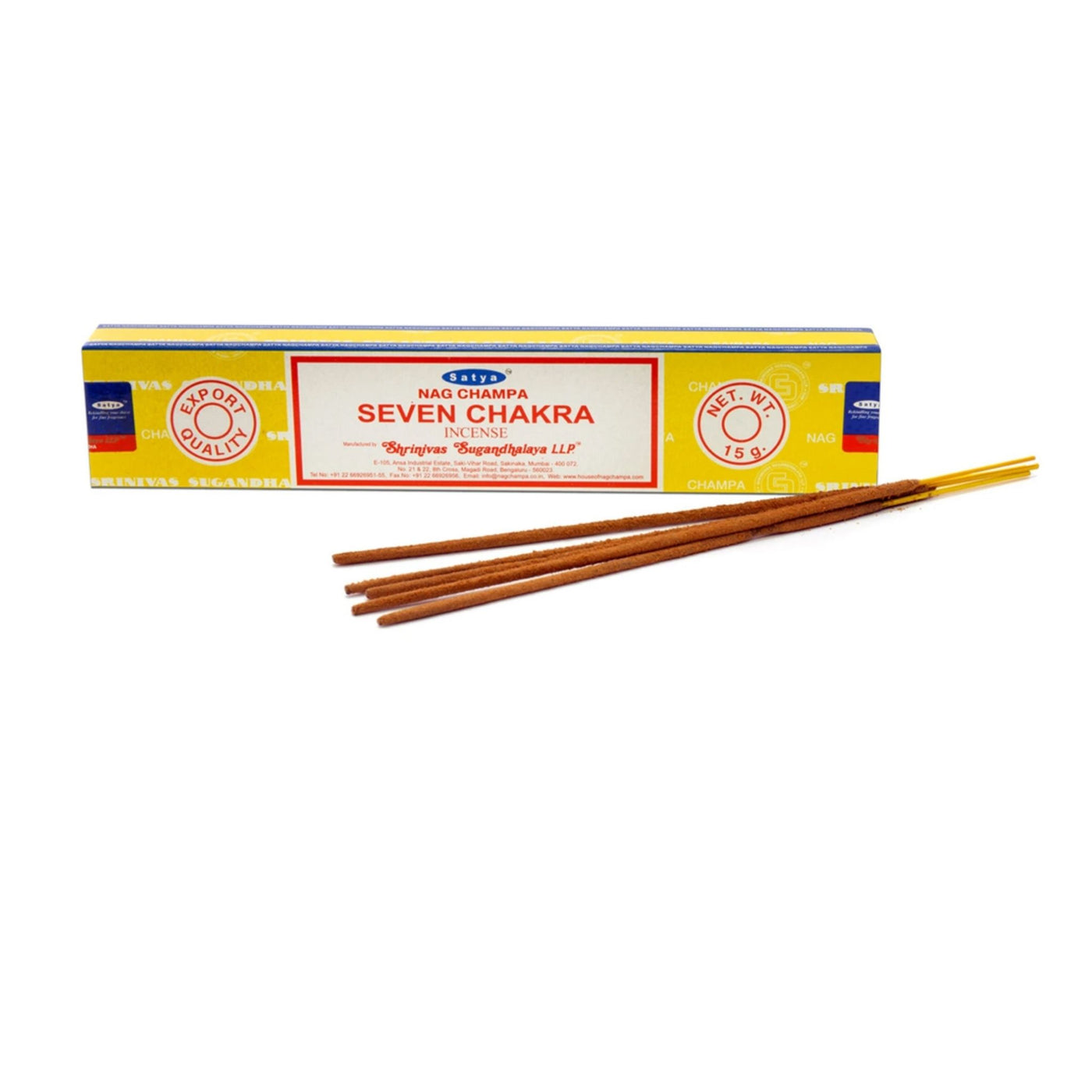 Satya seven chakra rökelsestickor