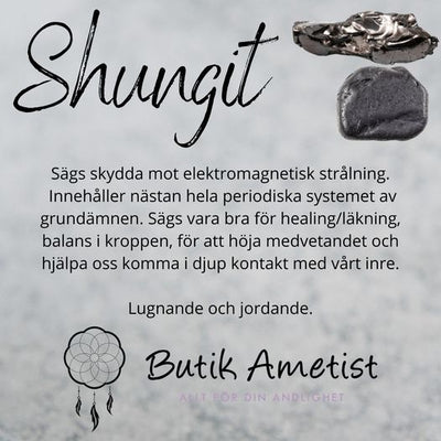 Shungit - ädel / nobel - rå