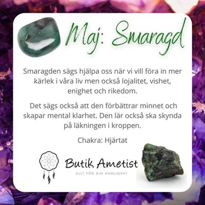 Hänge av trumlad smaragd